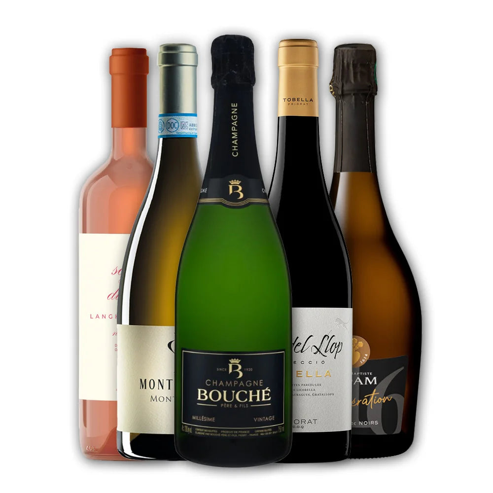 Auswahl verschiedener Weine und Crémant aus dem Weinpicker-Sortiment