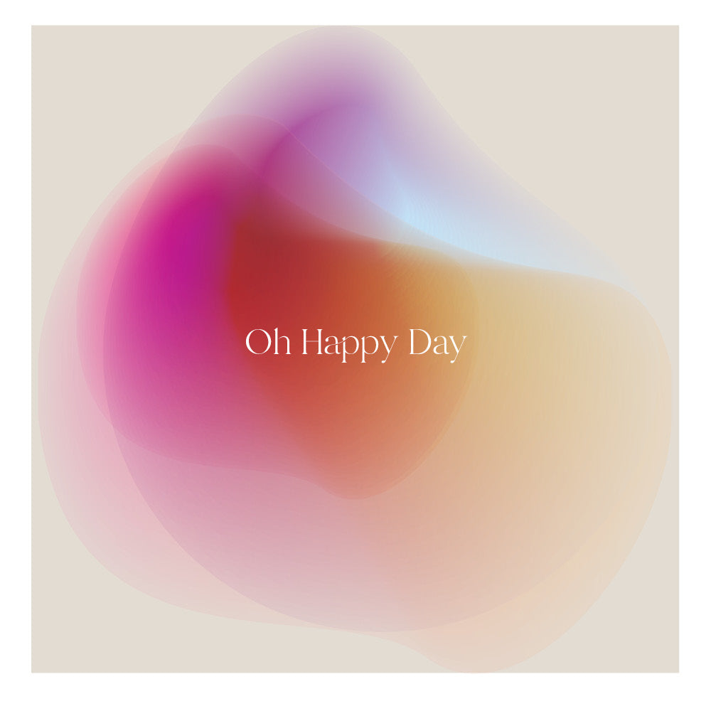 Greeting card for wine gift to Germany – Oh Happy Day design, handwritten personal message included